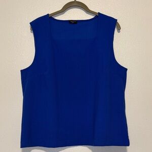 Talbots Cobalt Blue Square-Neck Tank Top
